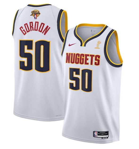 Men%27s Denver Nuggets #50 Aaron Gordon White 2023 Finals Association Edition Stitched Basketball Jersey->denver nuggets->NBA Jersey